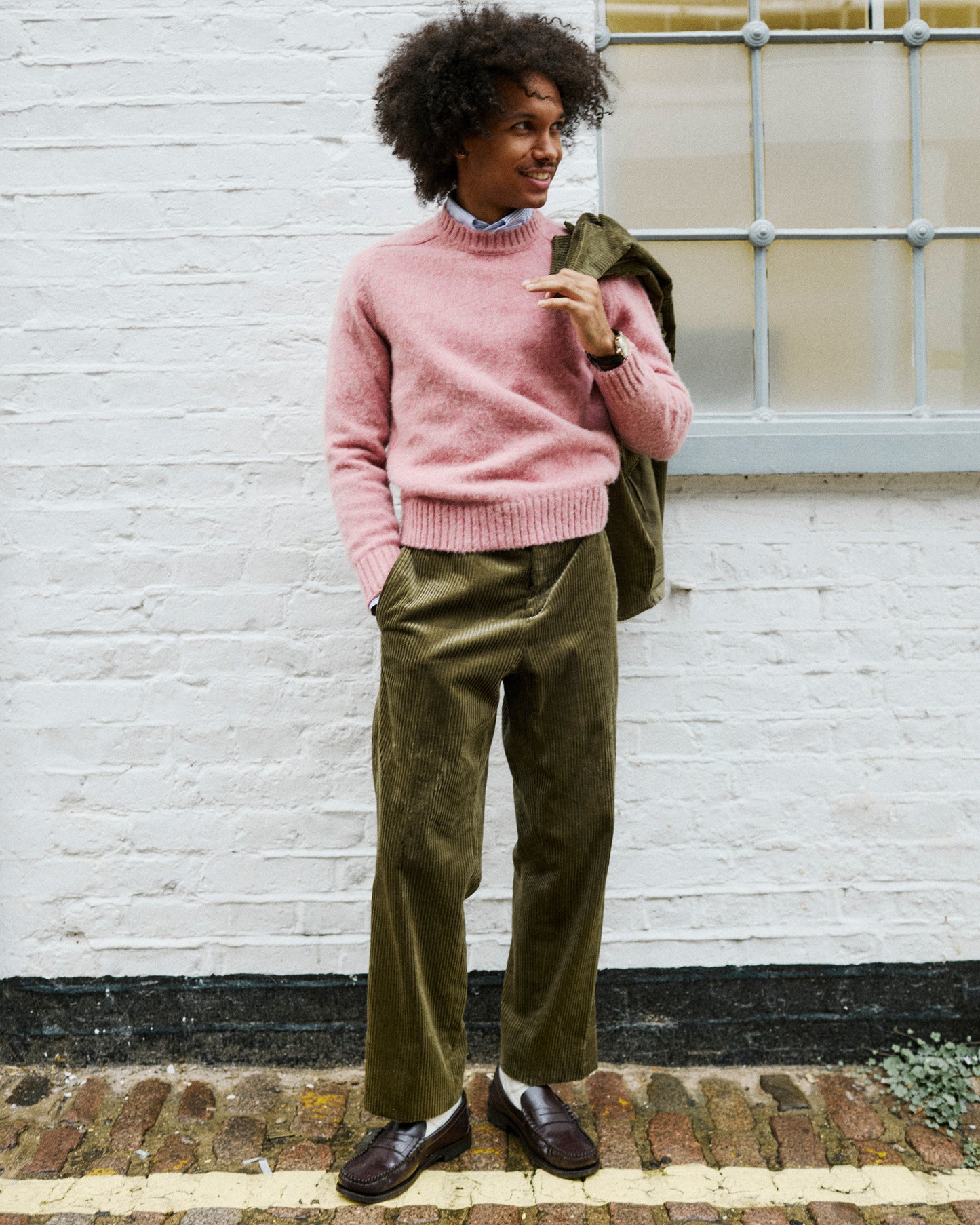 Olive Corduroy Ivy Trouser