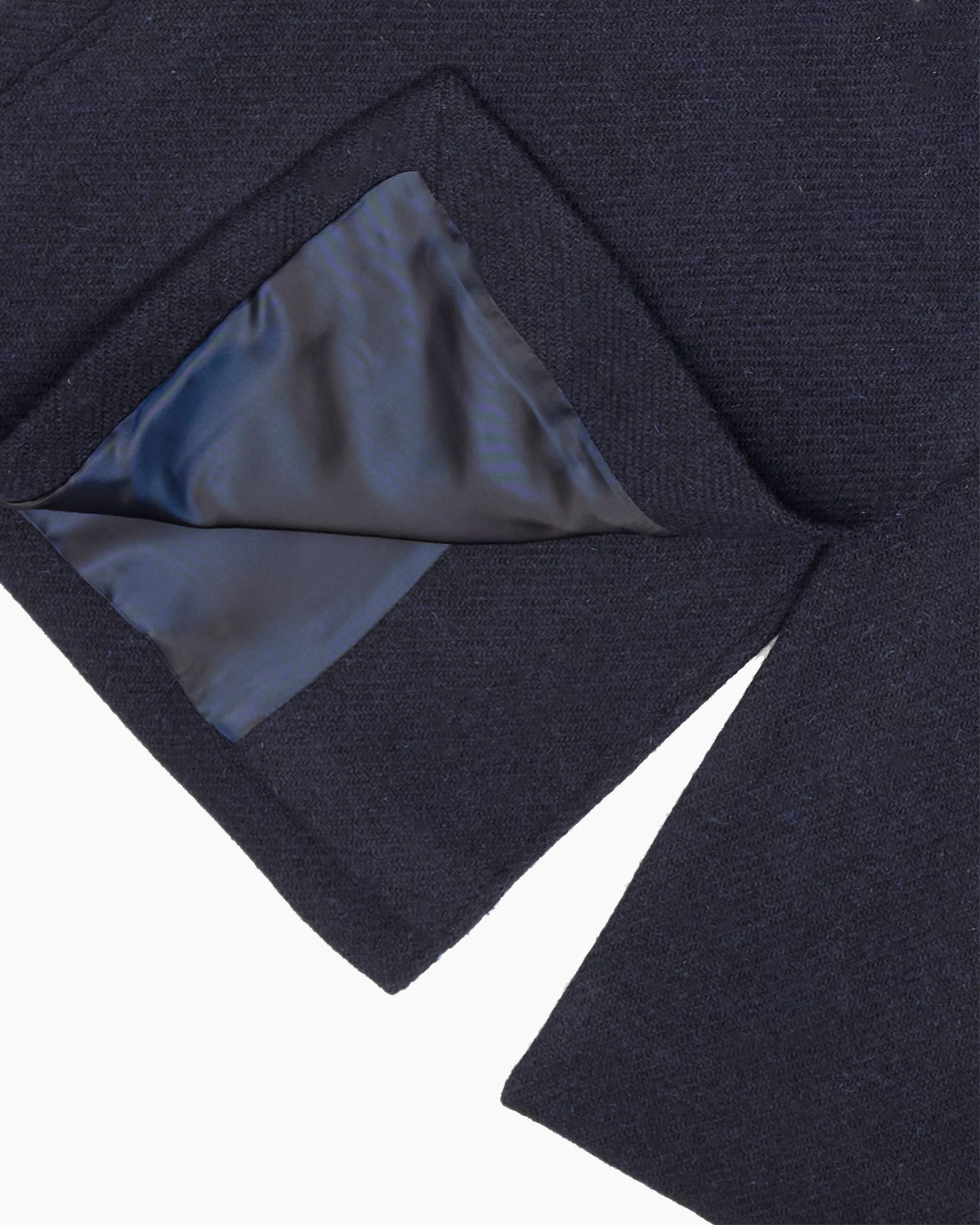 Navy Harris Tweed Overcoat