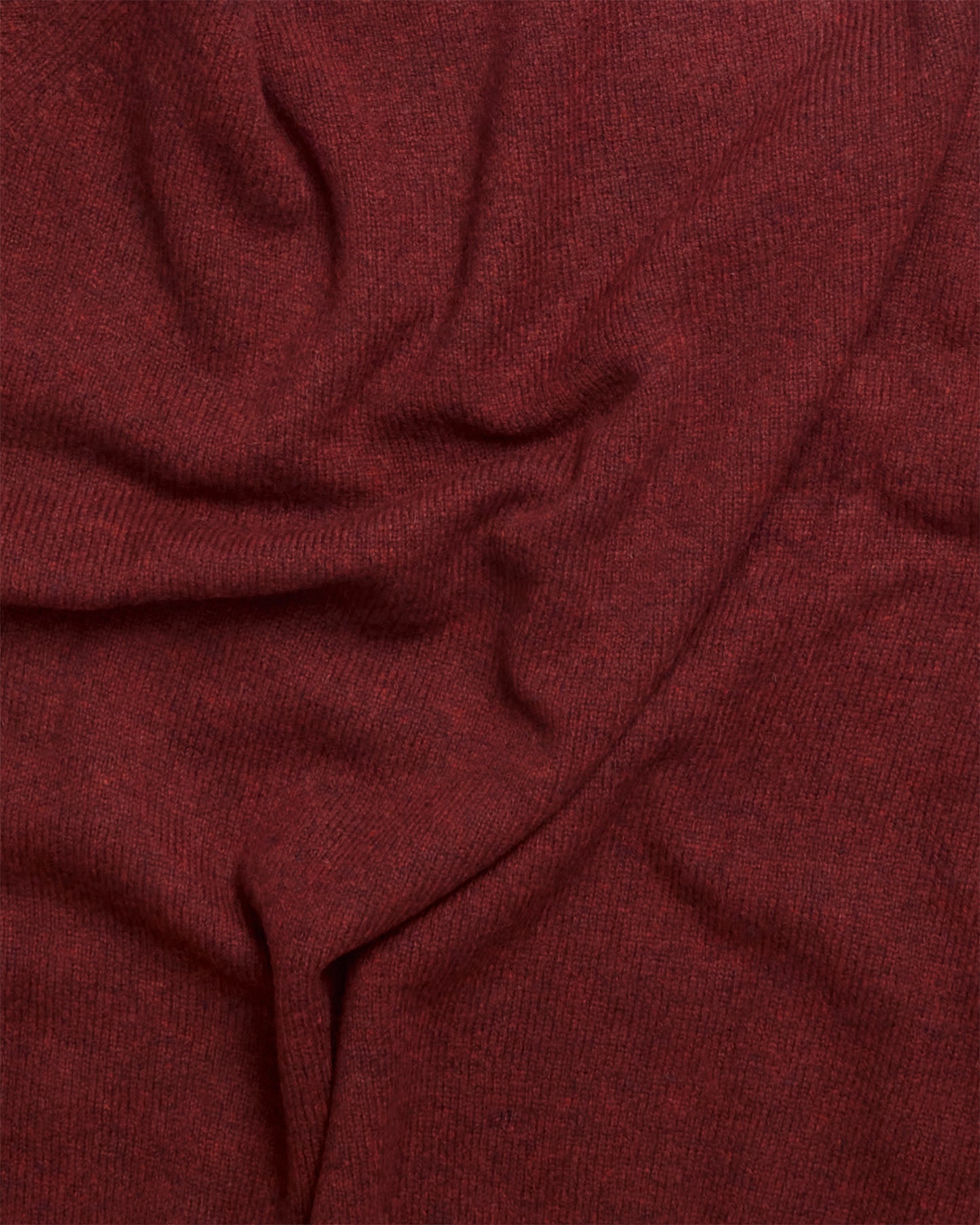Red Velvet Dorset Lambswool Saddle Shoulder Crew Neck