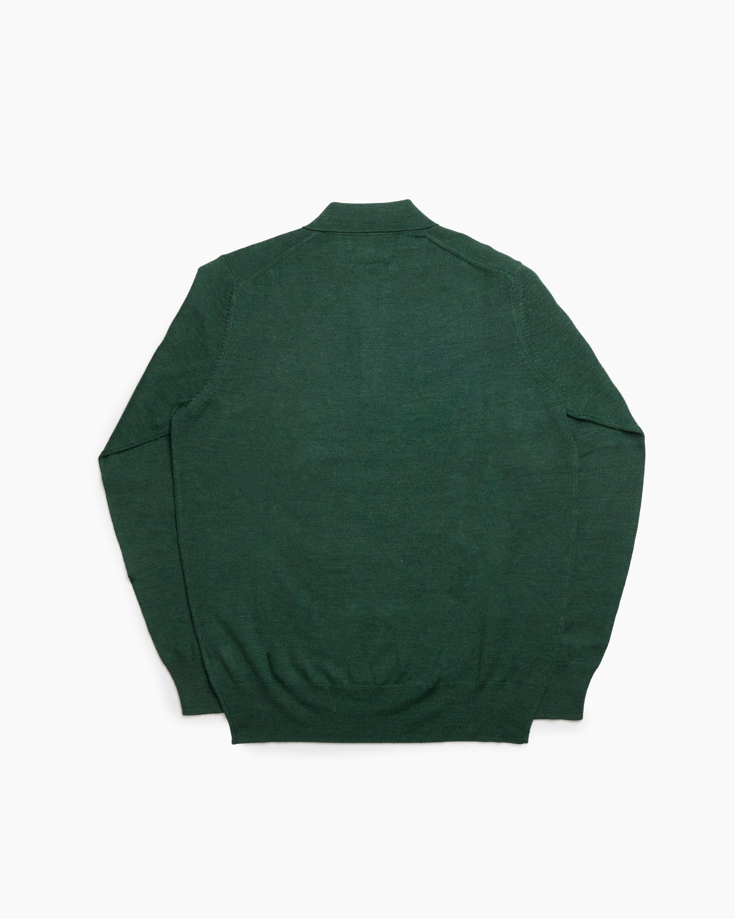 Hunter Green Wool Hindhead Polo Knit