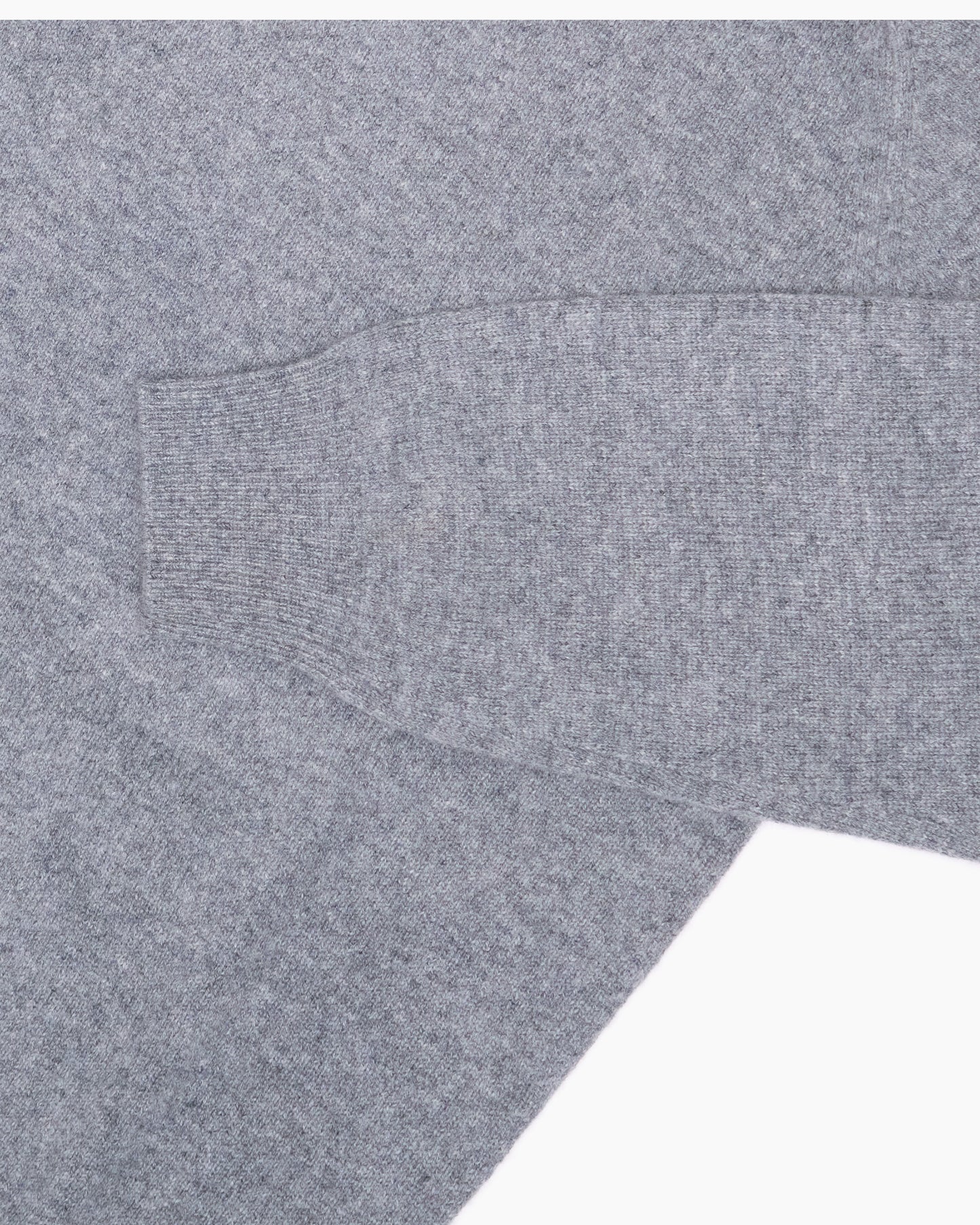 Grey Dorset Lambswool Saddle Shoulder Crew Neck