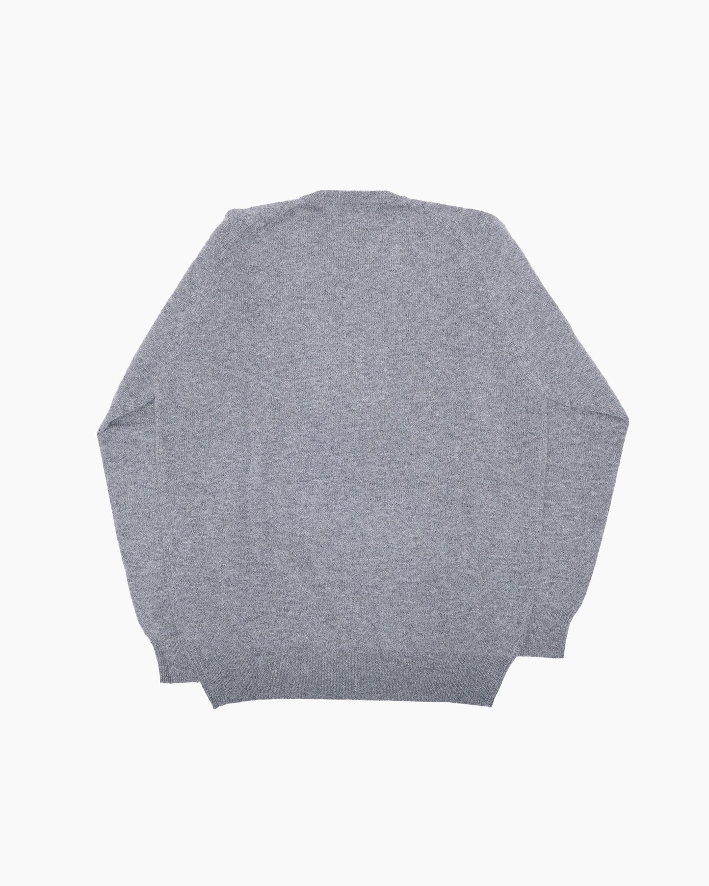 Grey Dorset Lambswool Saddle Shoulder Crew Neck