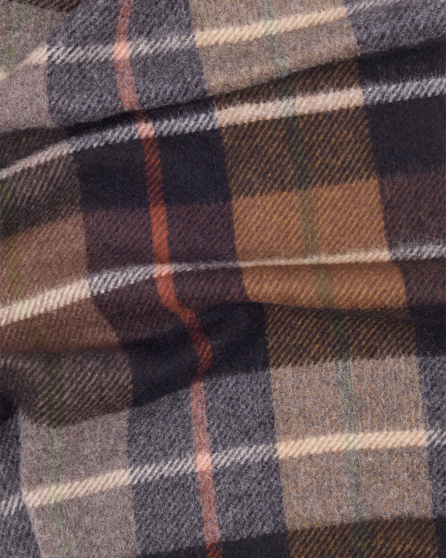 Brown Mandally Cashmere Plaid Scarf