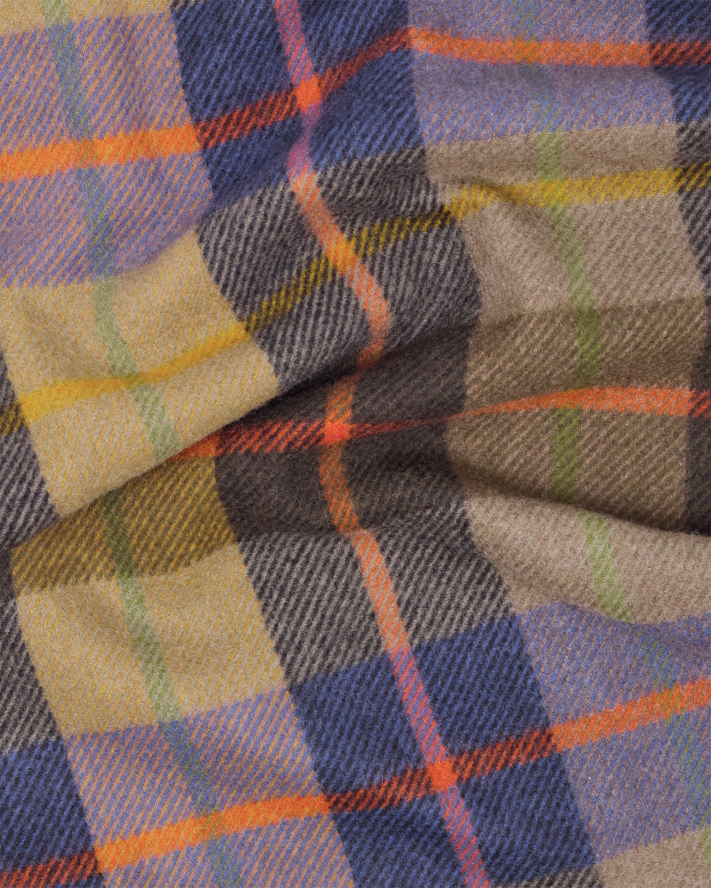 Moss Mandally Cashmere Plaid Scarf