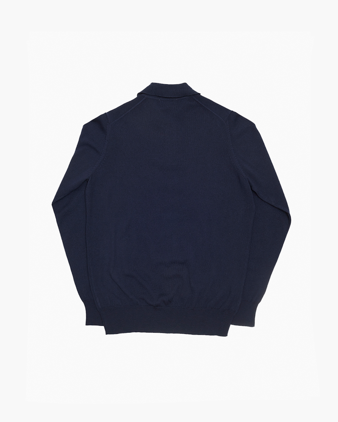 Navy Hindhead Merino Wool Polo Shirt