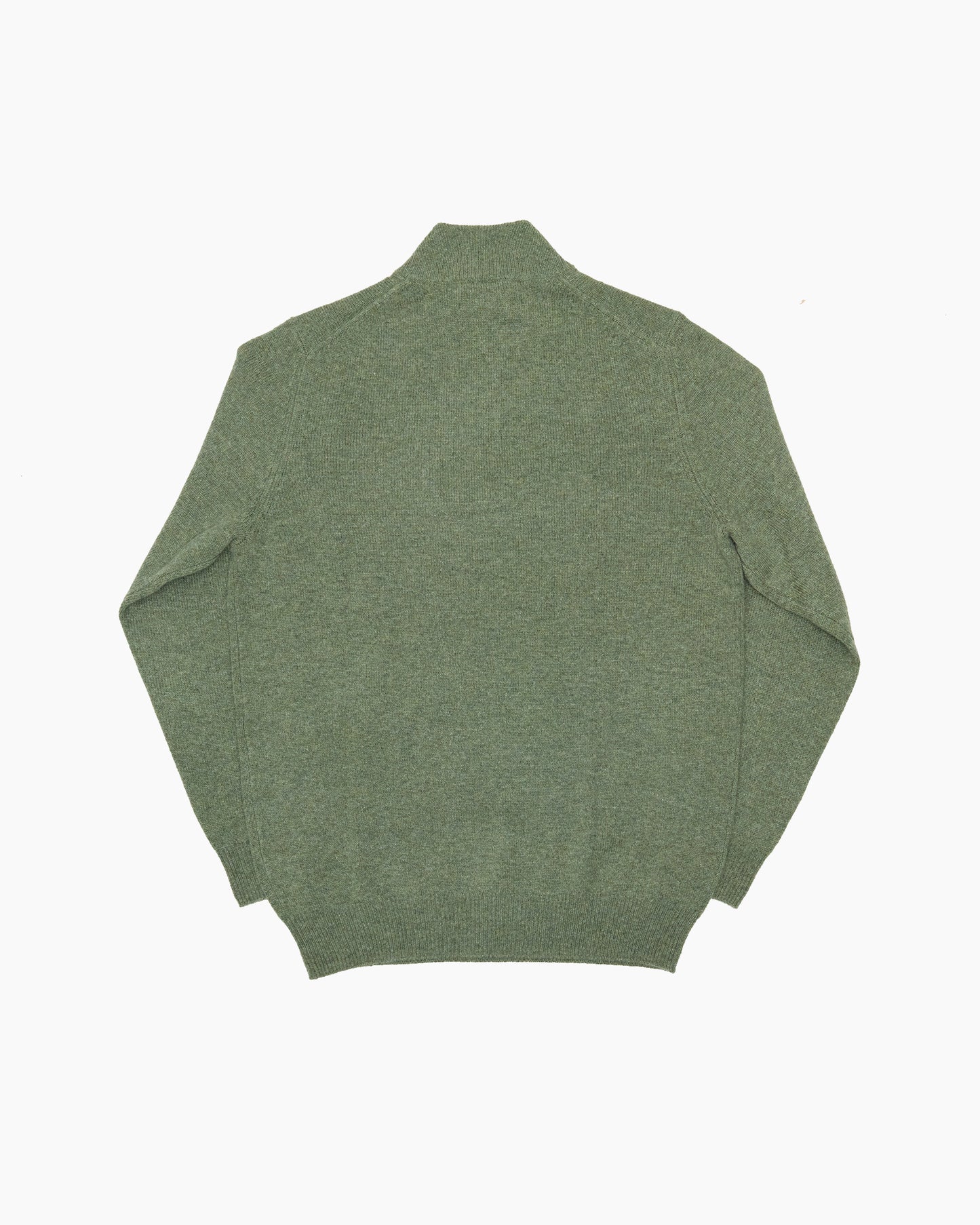 Green Sutherland Lambswool Quarter Zip