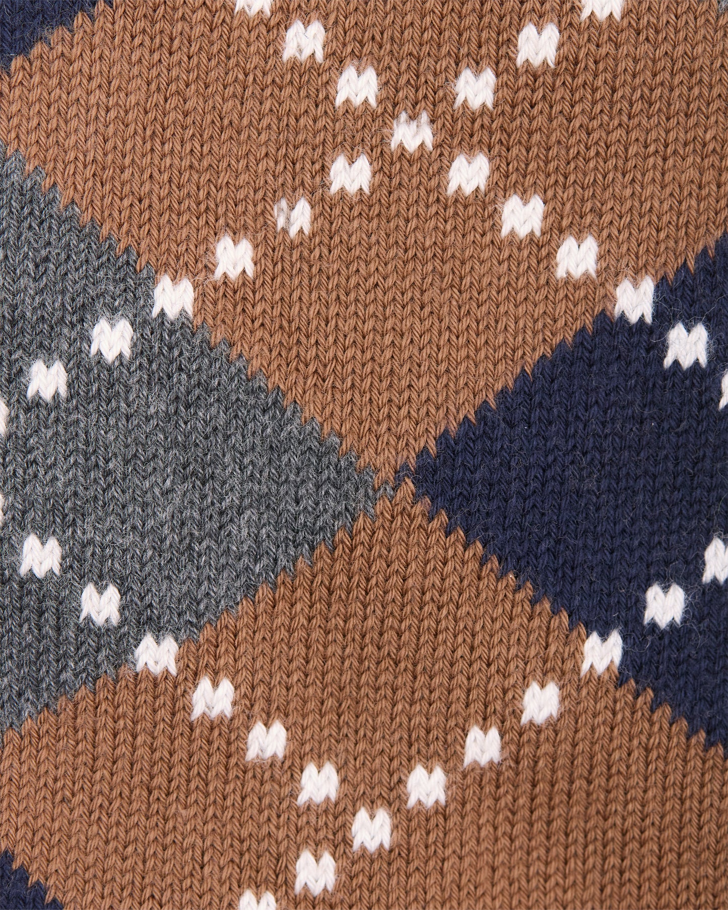 Brown Argyle Lussino Sock