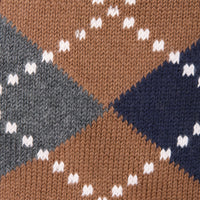 Brown Argyle Lussino Sock