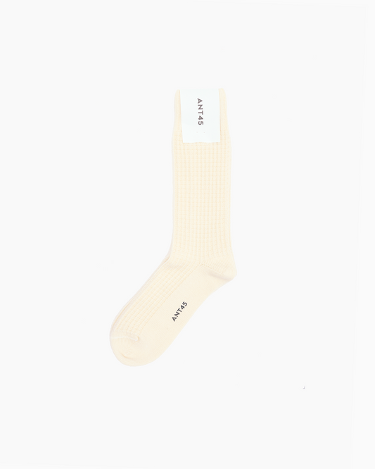 Cream Waffle Vuotso Sock