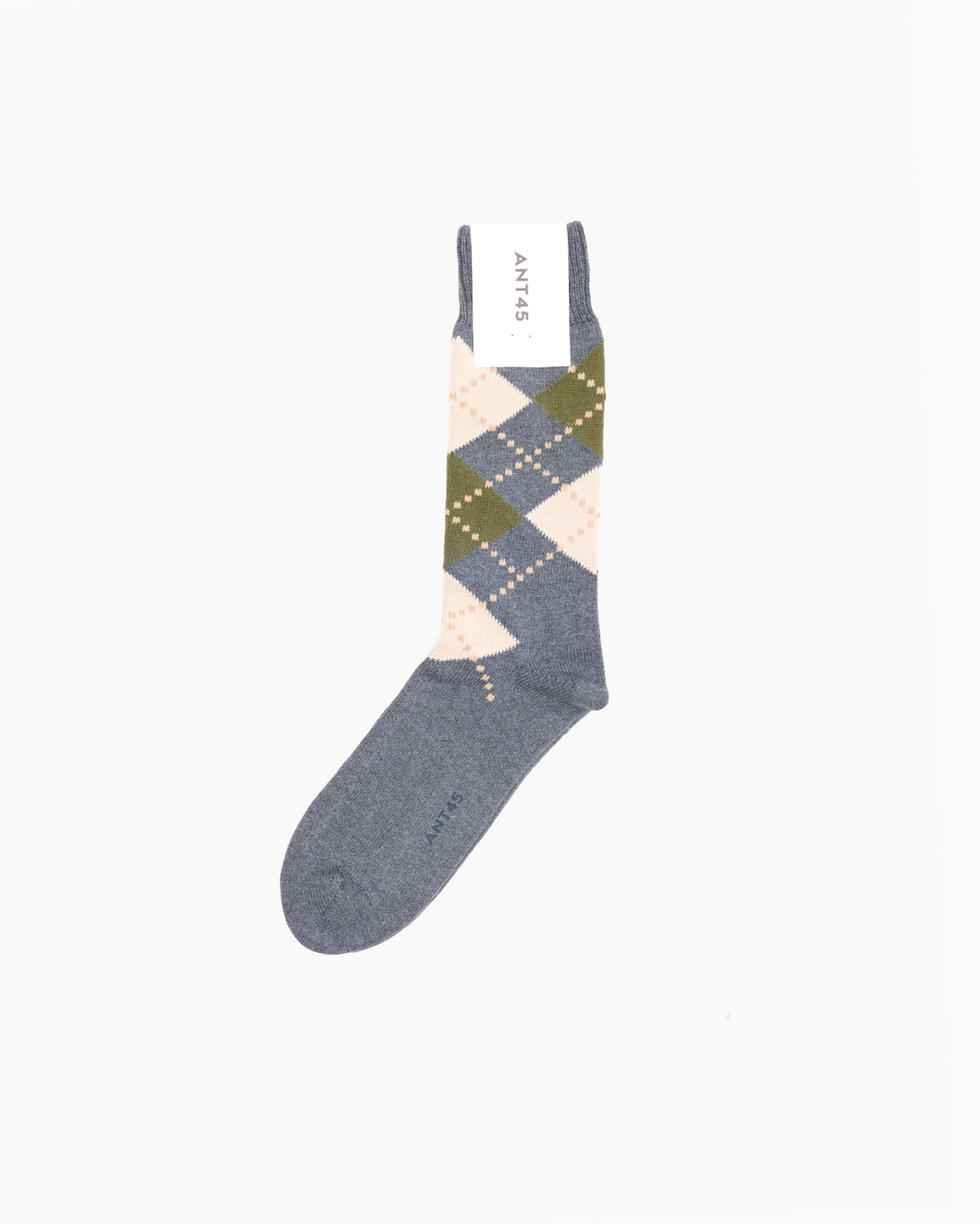 Grey Argyle Lussino Sock