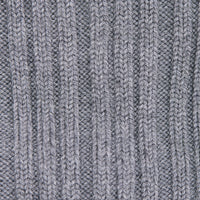Grey Cashwool Ribbed Sock