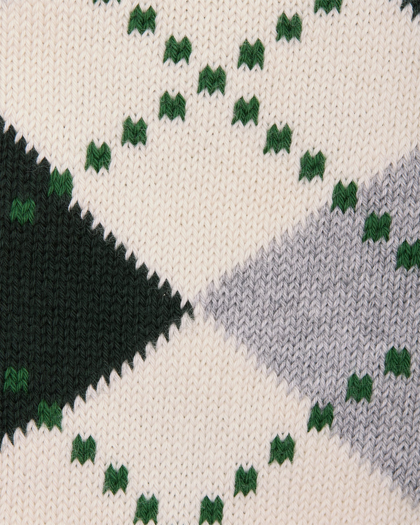 Cream Argyle Lussino Sock