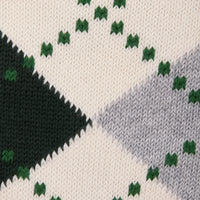 Cream Argyle Lussino Sock