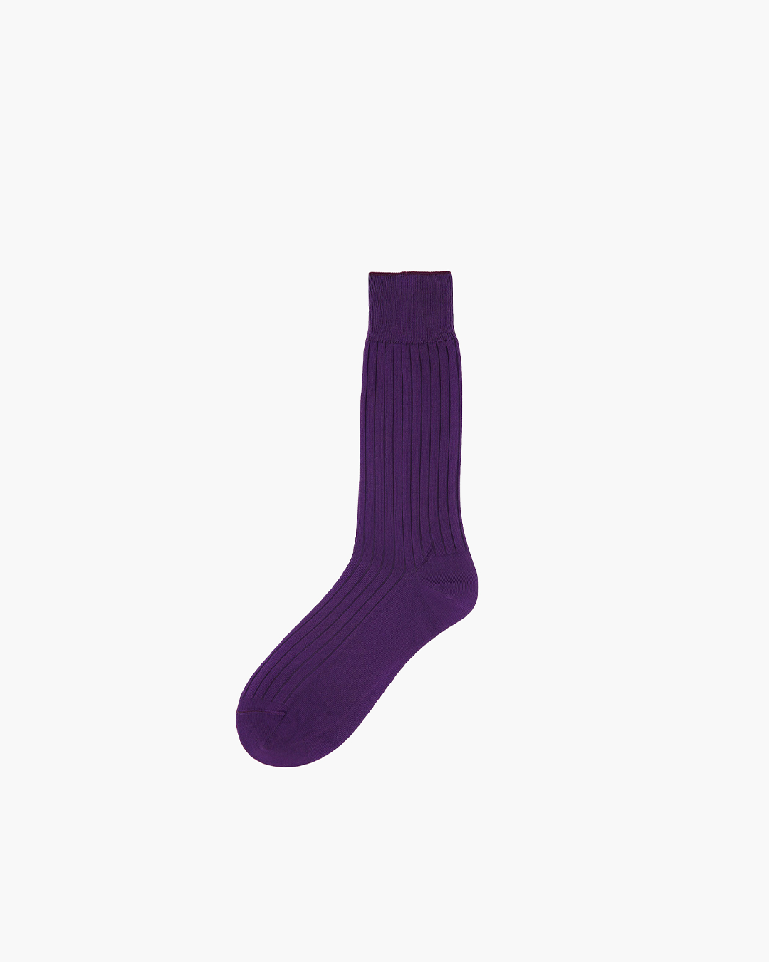 Purple Short Ribbed Cotton Sock