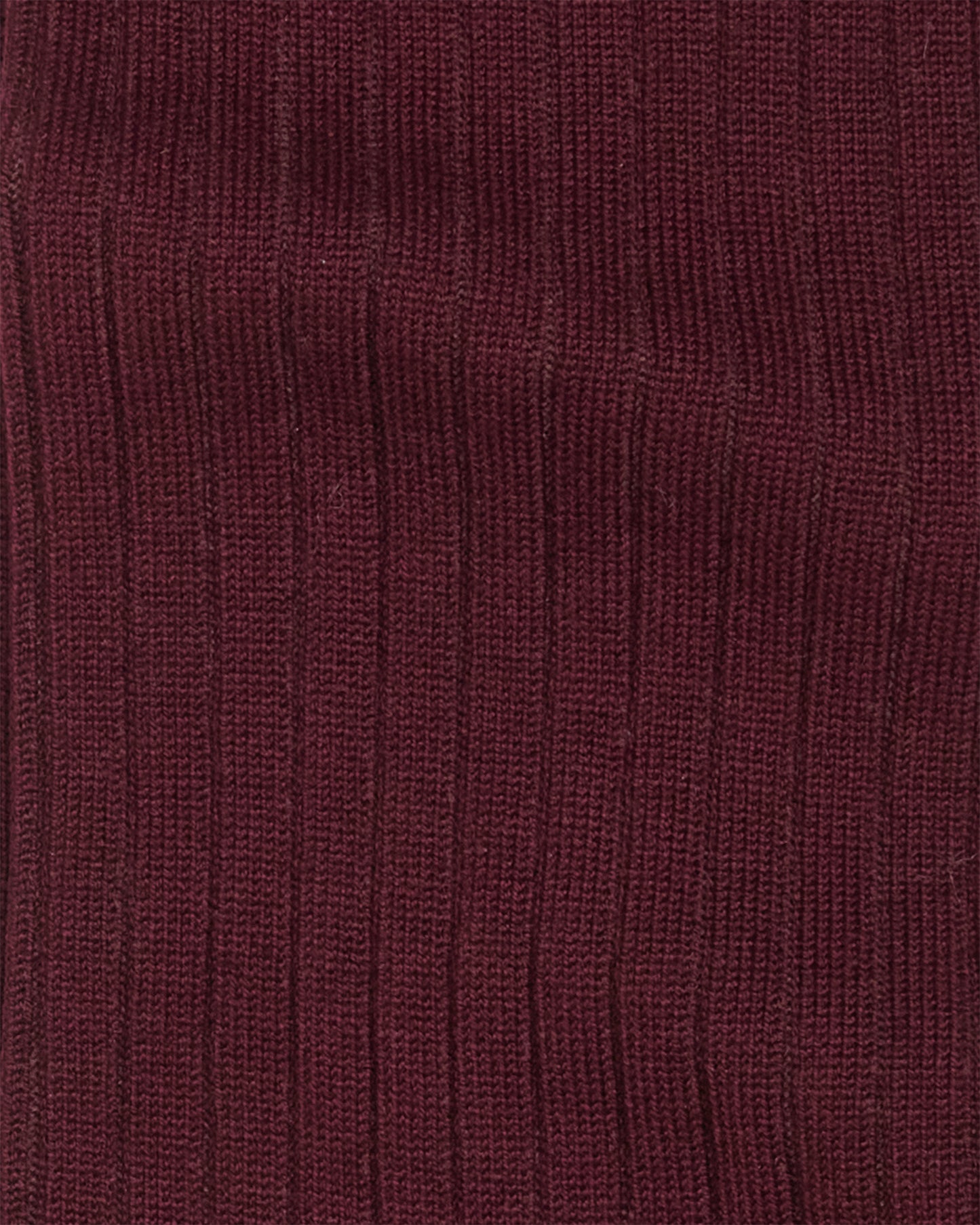 Bordeaux Short Ribbed Cotton Sock