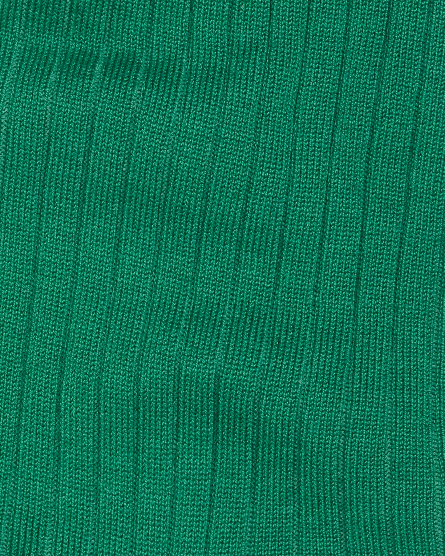 Green Short Ribbed Cotton Sock