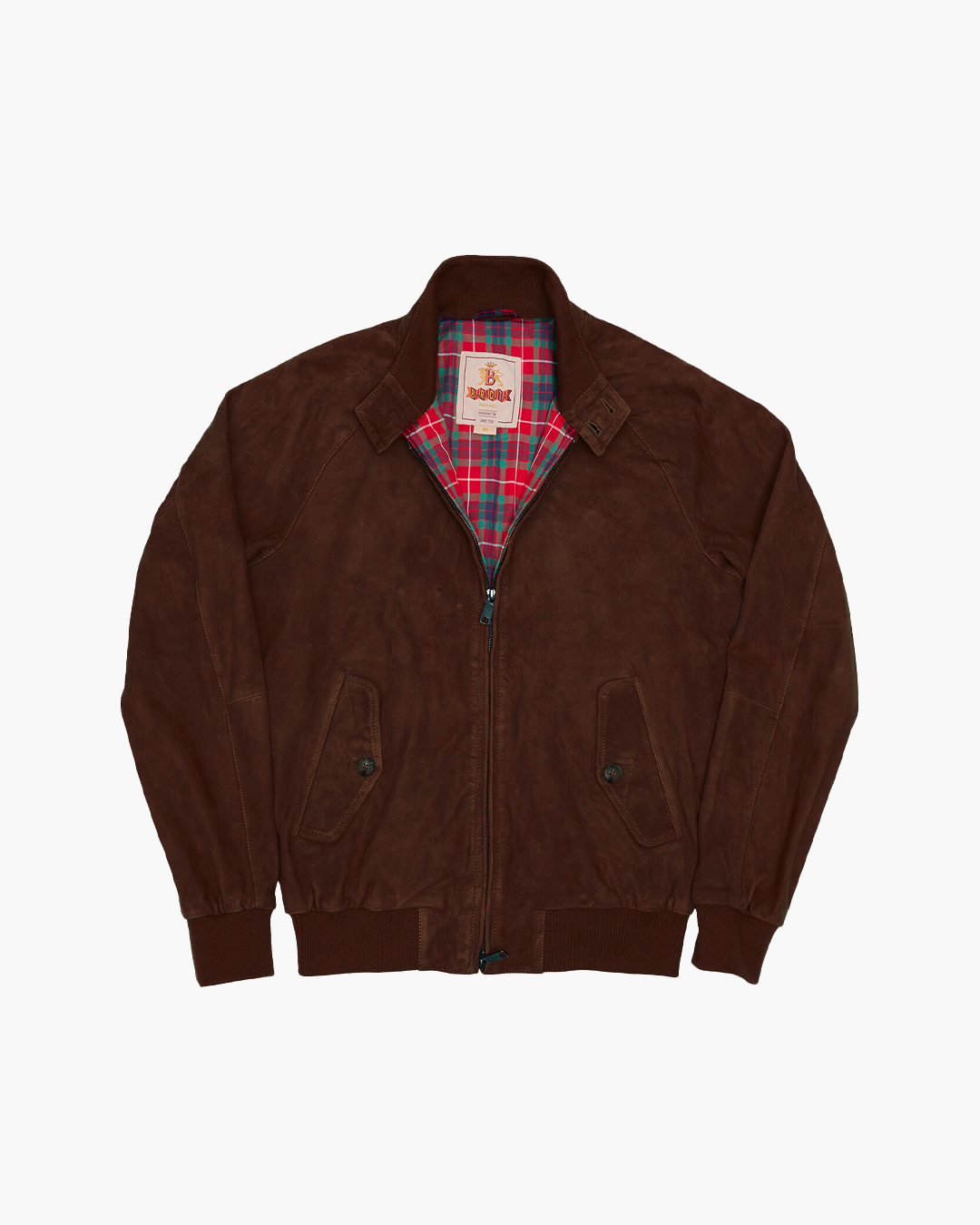 Chocolate Brown Suede G9 Harrington Jacket