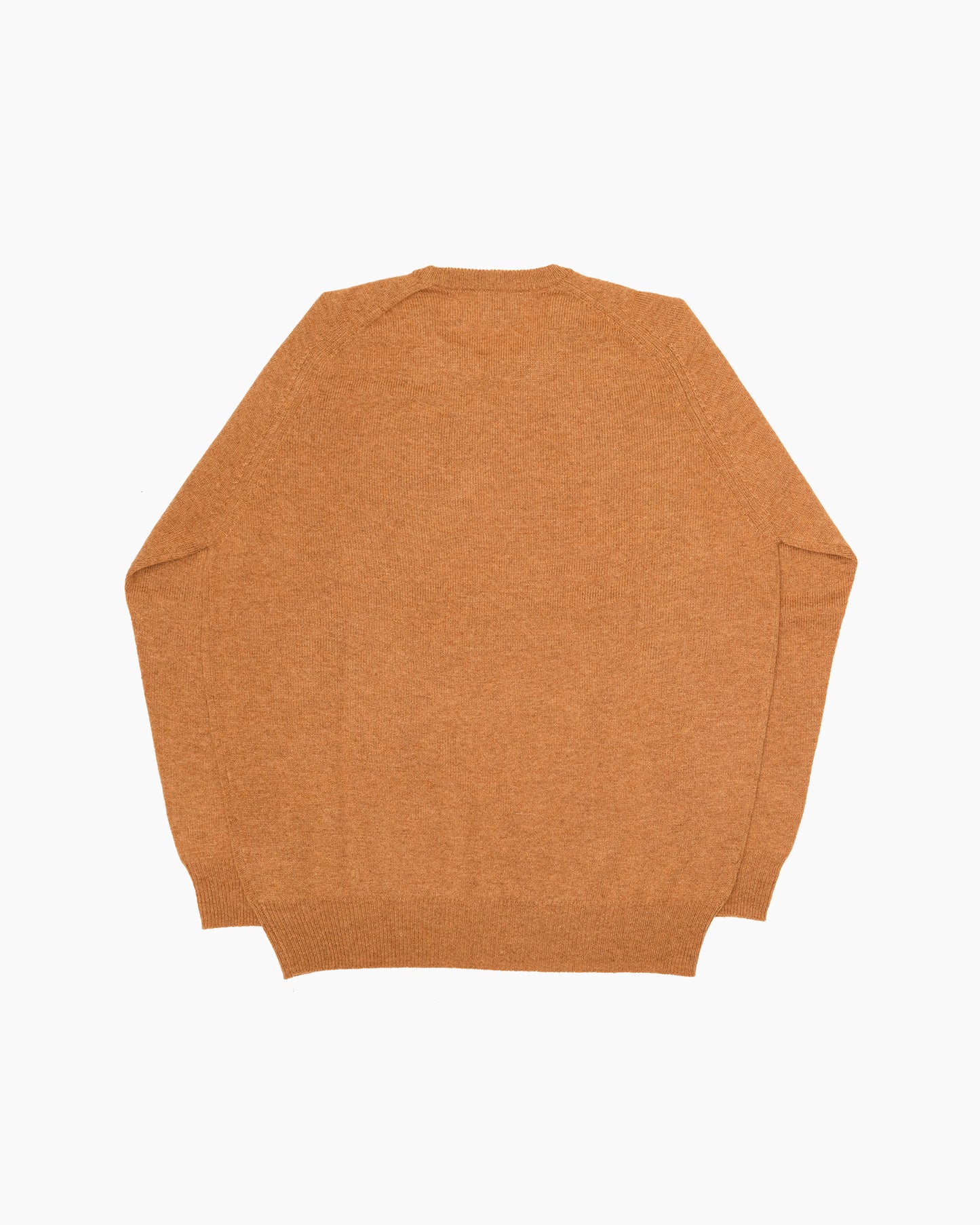 Rust Dorset Lambswool Saddle Shoulder Crew Neck