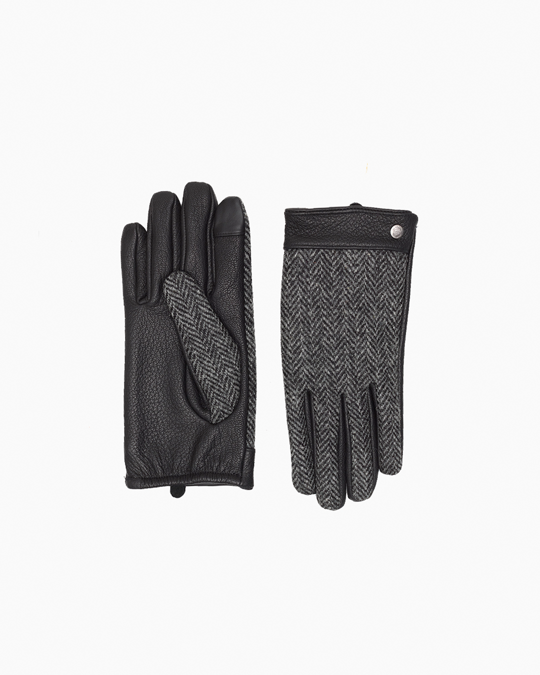 Charcoal Harris Tweed Gloves