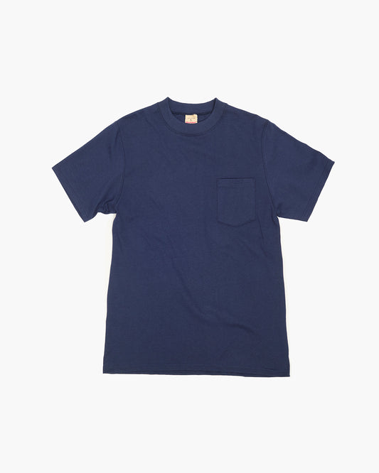 Navy Heavyweight Pocket T Shirt