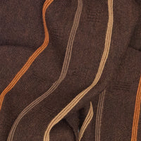Brown & Striped Detail Polo Knit Cardigan