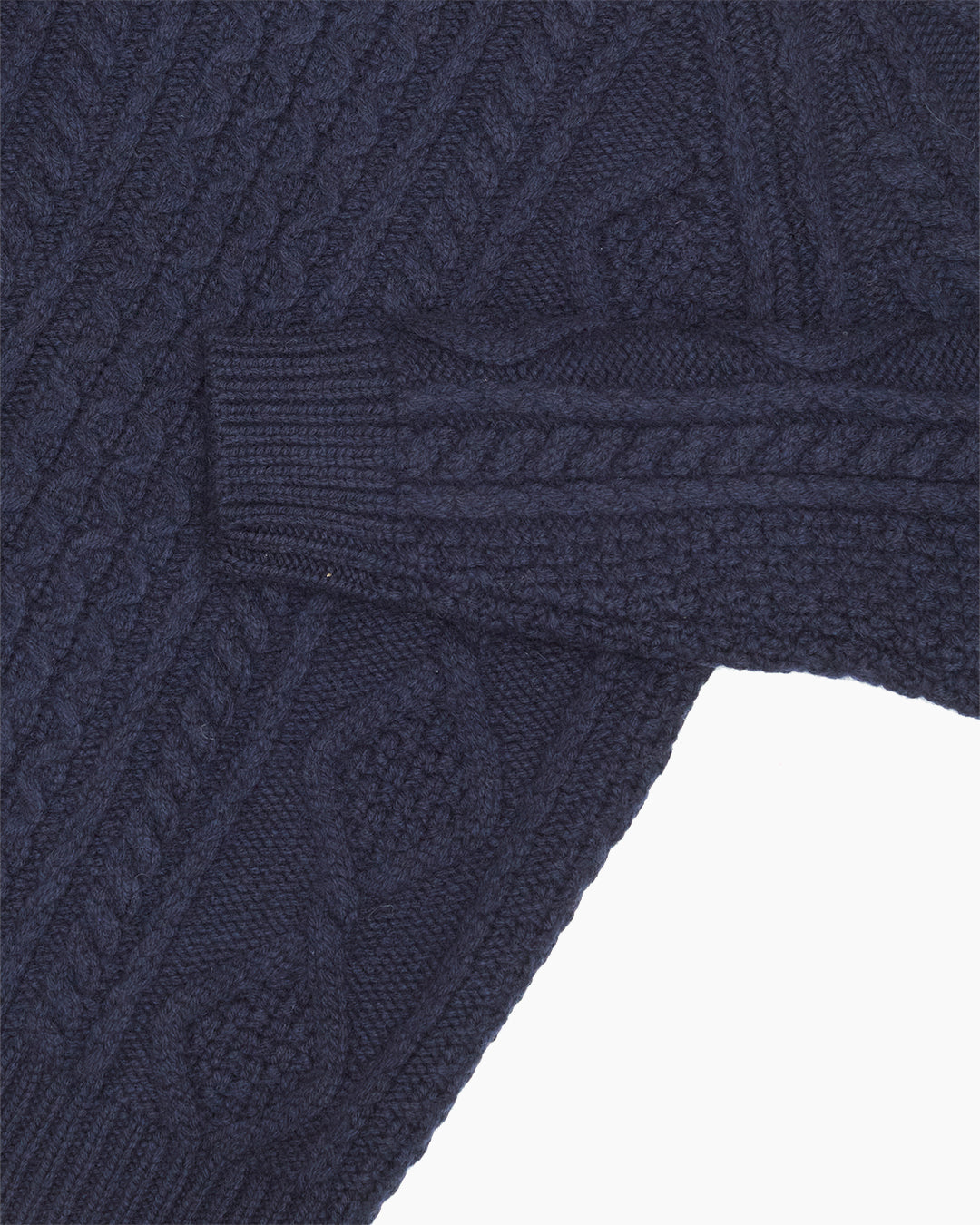 Casa Isaac Navy Fisherman's Cable Knit