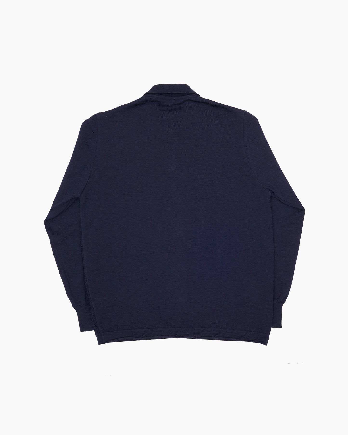 Navy Polo Knit Cardigan