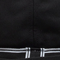 Black Snap–Brim Bucket Linen Hat