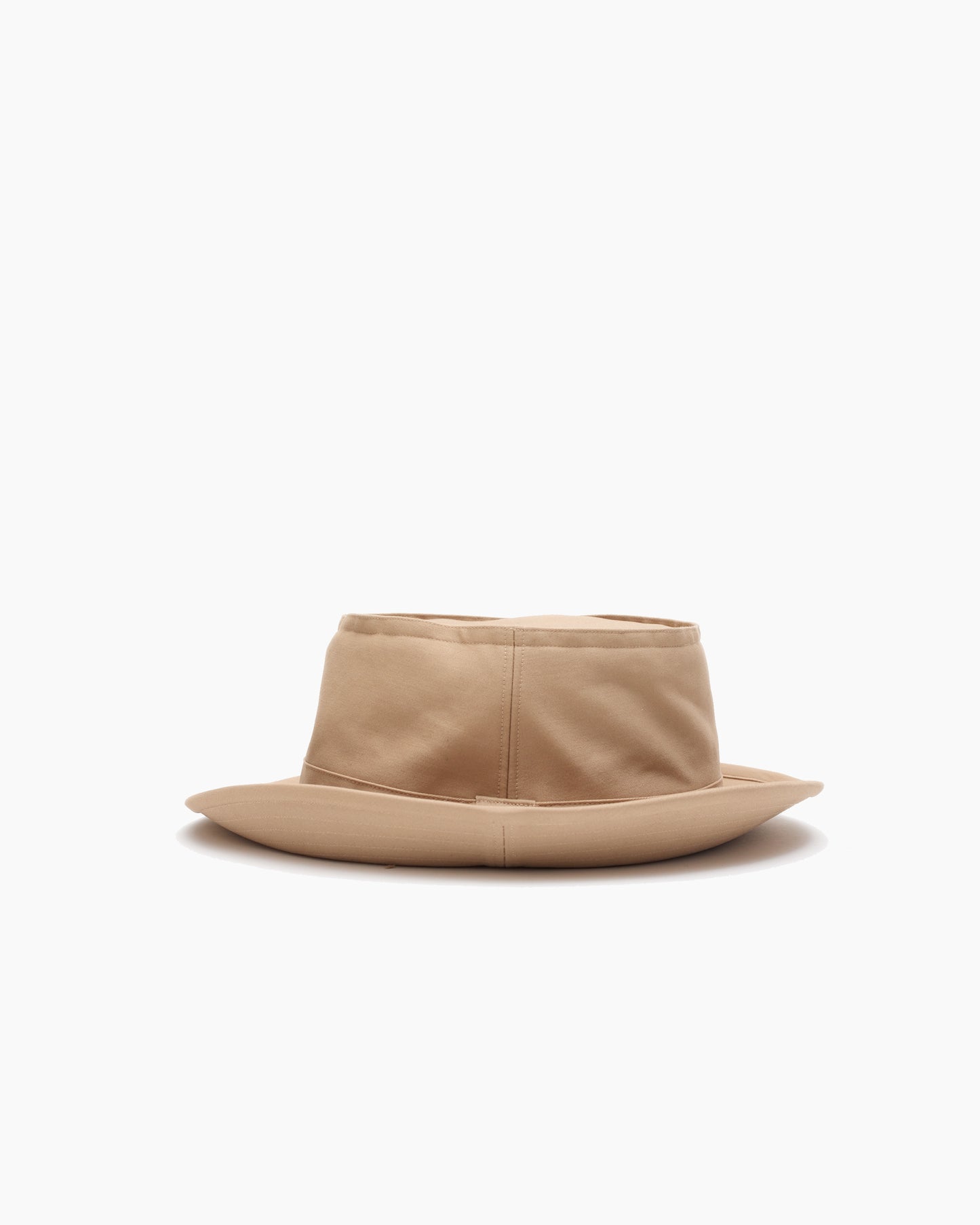 Tan Snap–Brim Bucket Cotton Sateen Hat