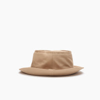 Tan Snap–Brim Bucket Cotton Sateen Hat