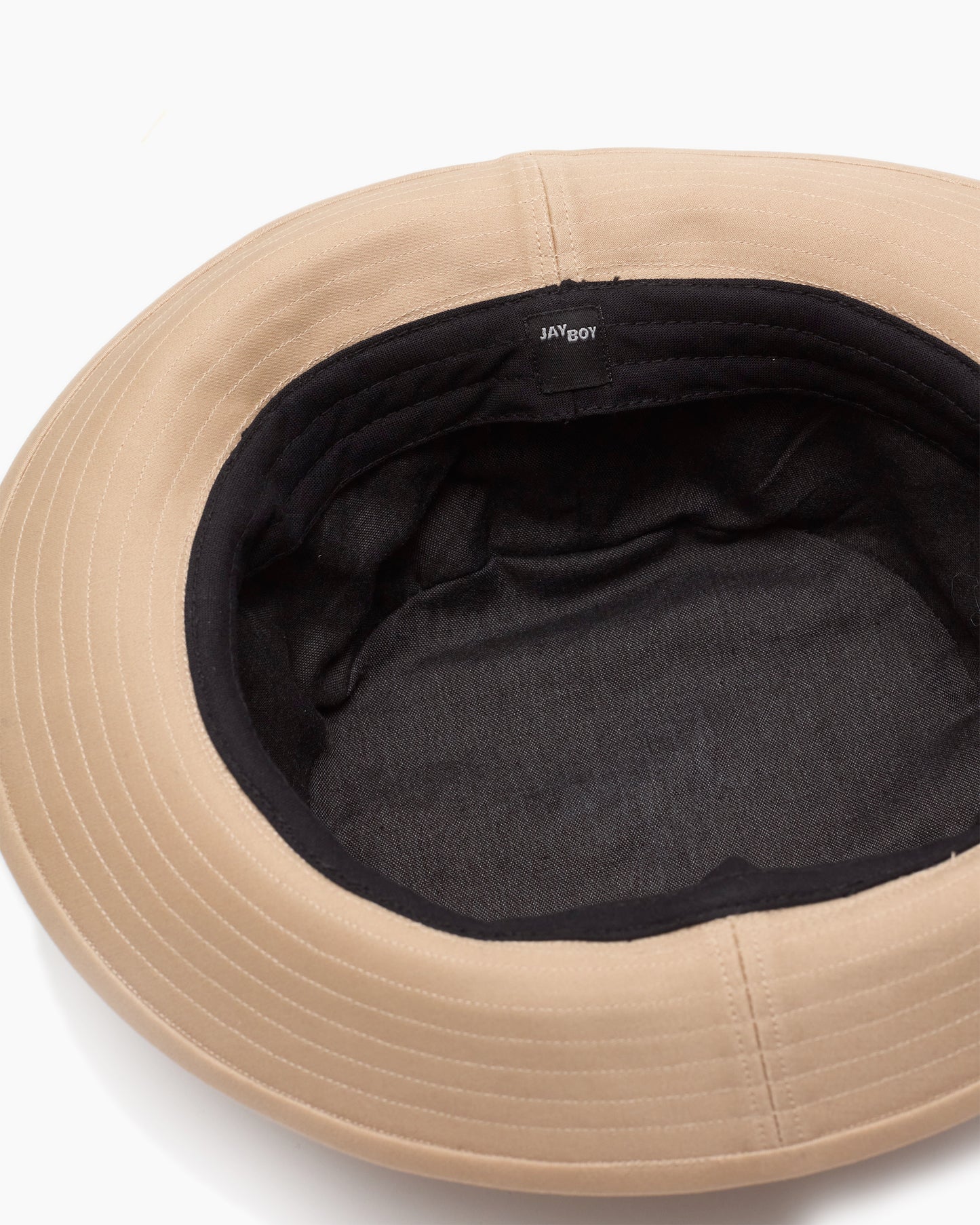 Tan Snap–Brim Bucket Cotton Sateen Hat