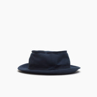 Navy Snap–Brim Bucket Cotton Sateen Hat