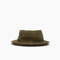 Olive Snap–Brim Bucket Cotton Sateen Hat