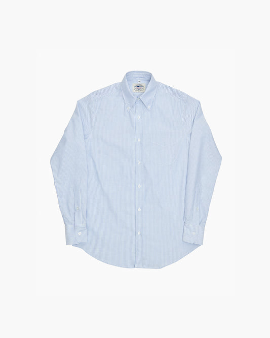 Blue & White University Stripe Ivy Oxford Shirt