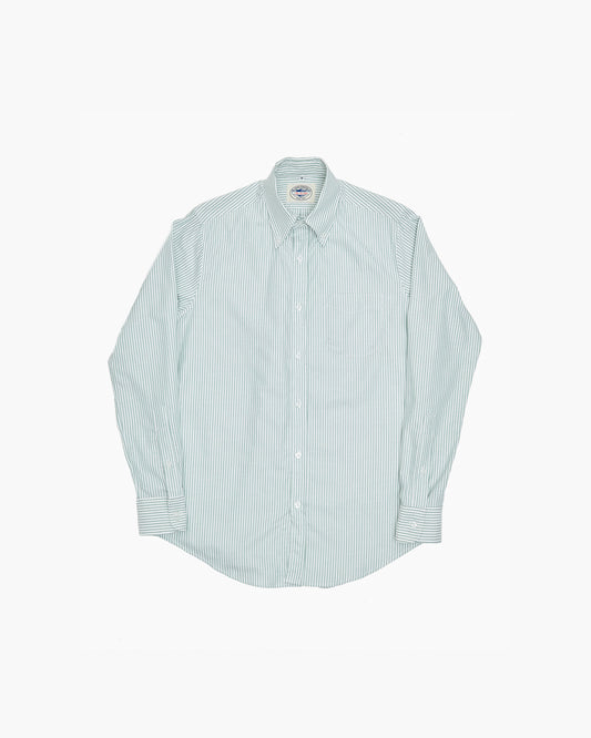 Green & White University Stripe Ivy Oxford Shirt