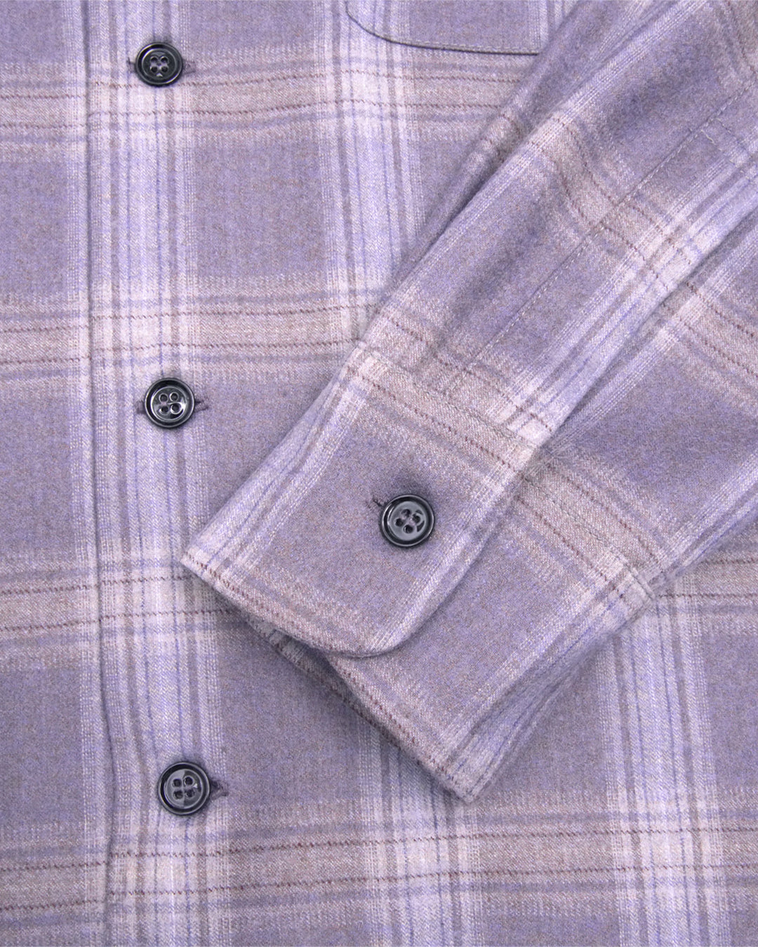 Heather Shadow Plaid Loop Collar Overshirt