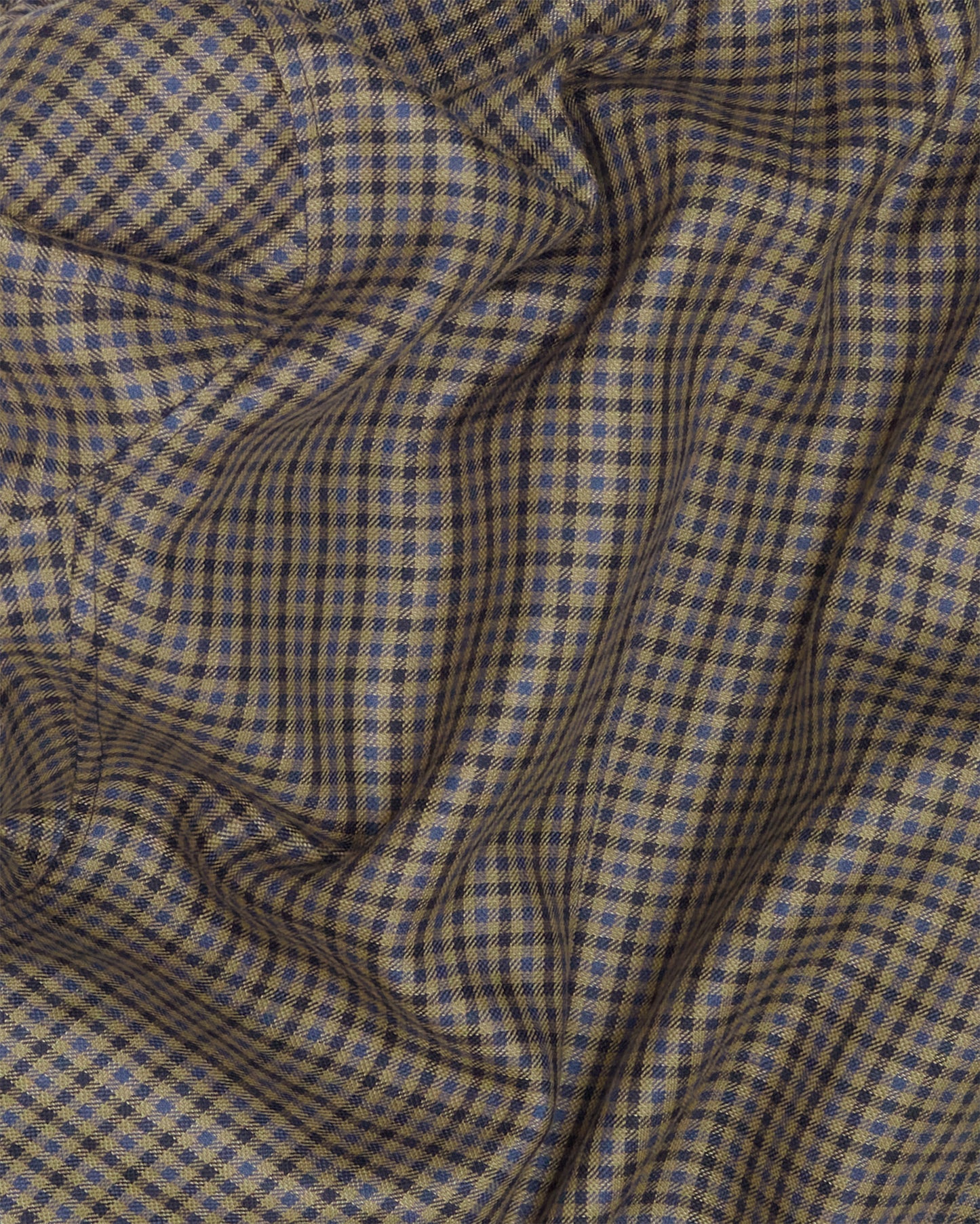 Blue Mini Check Wool & Linen Ivy Jacket