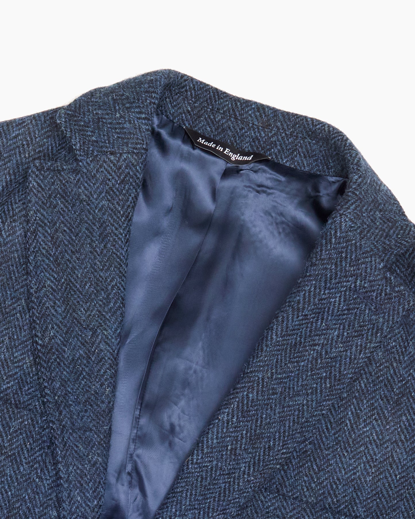 Midnight Blue Herringbone Heavyweight Harris Tweed Ivy Jacket