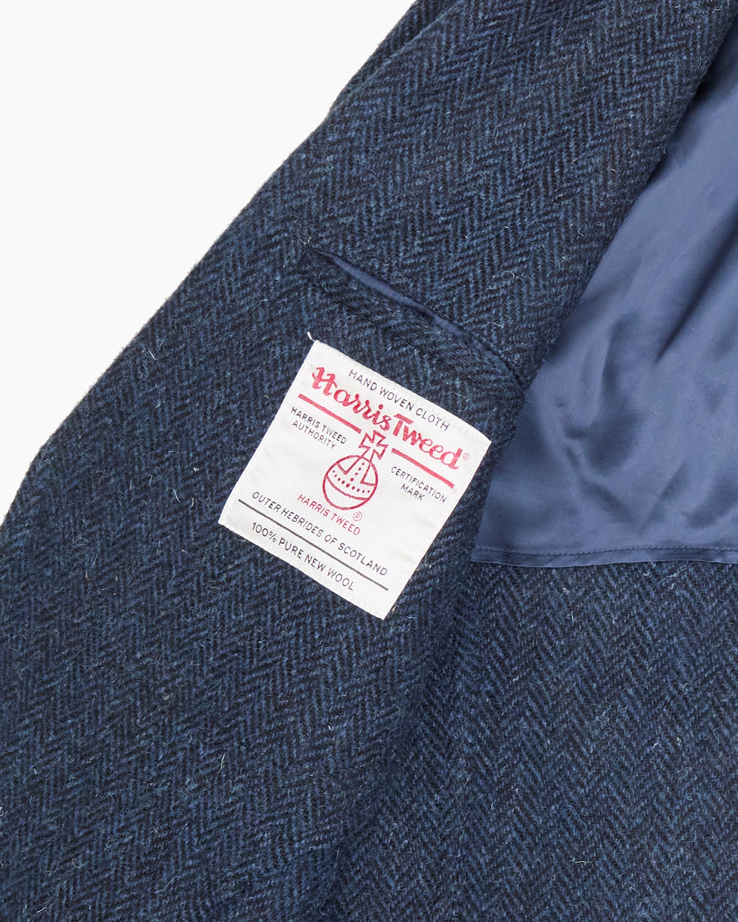 Midnight Blue Herringbone Heavyweight Harris Tweed Ivy Jacket