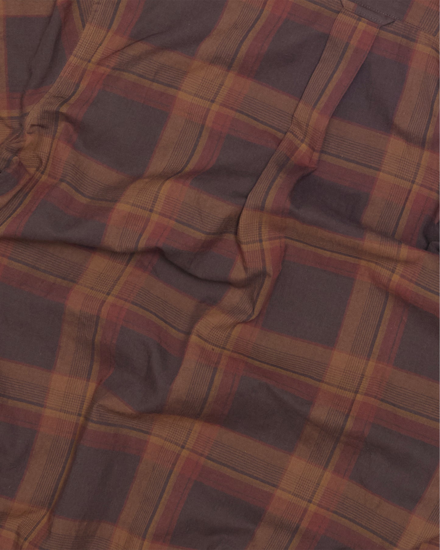 Brown 50s Check Japanese Cotton Ivy Shirt