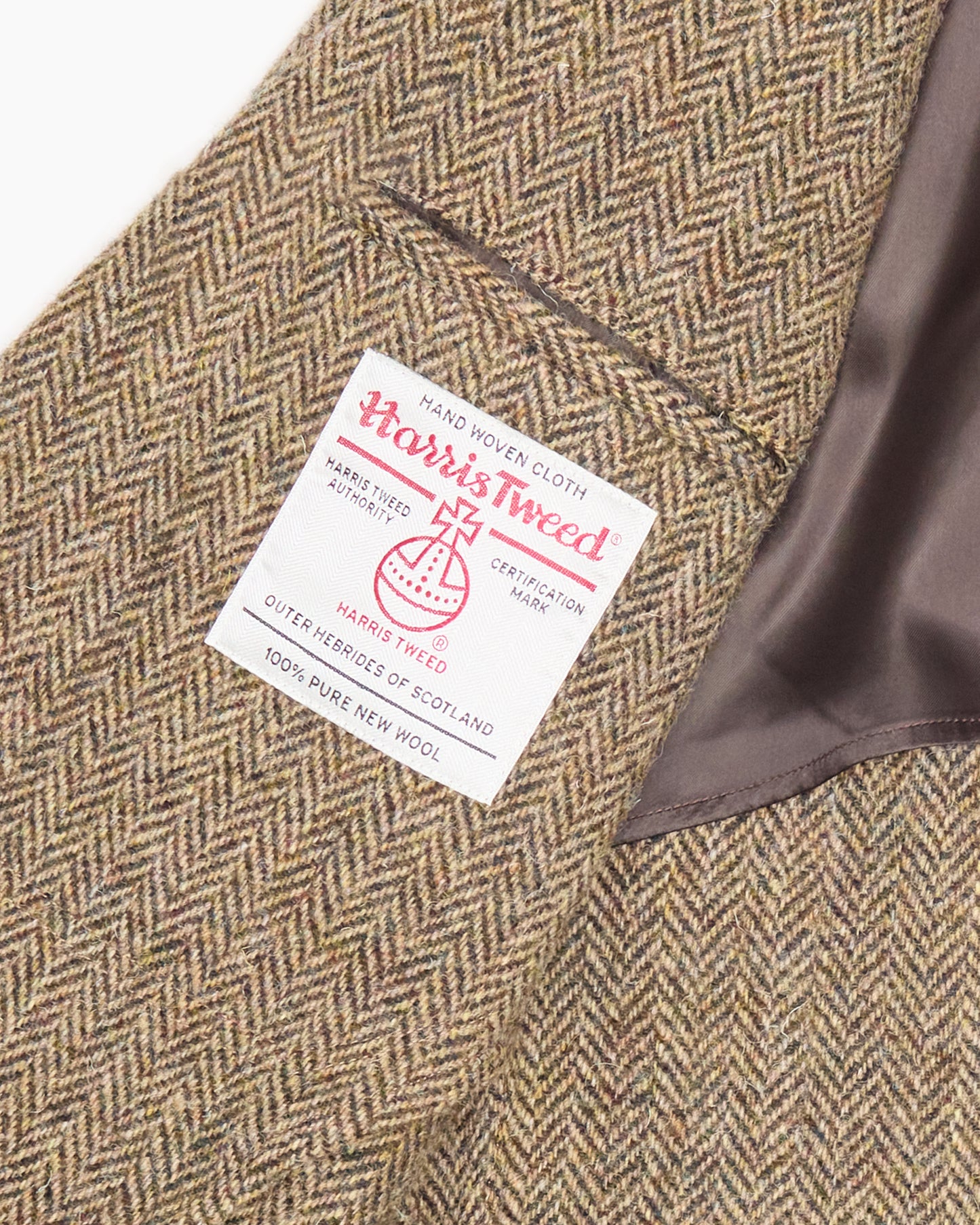 Light Brown Herringbone Heavyweight Harris Tweed Ivy Jacket