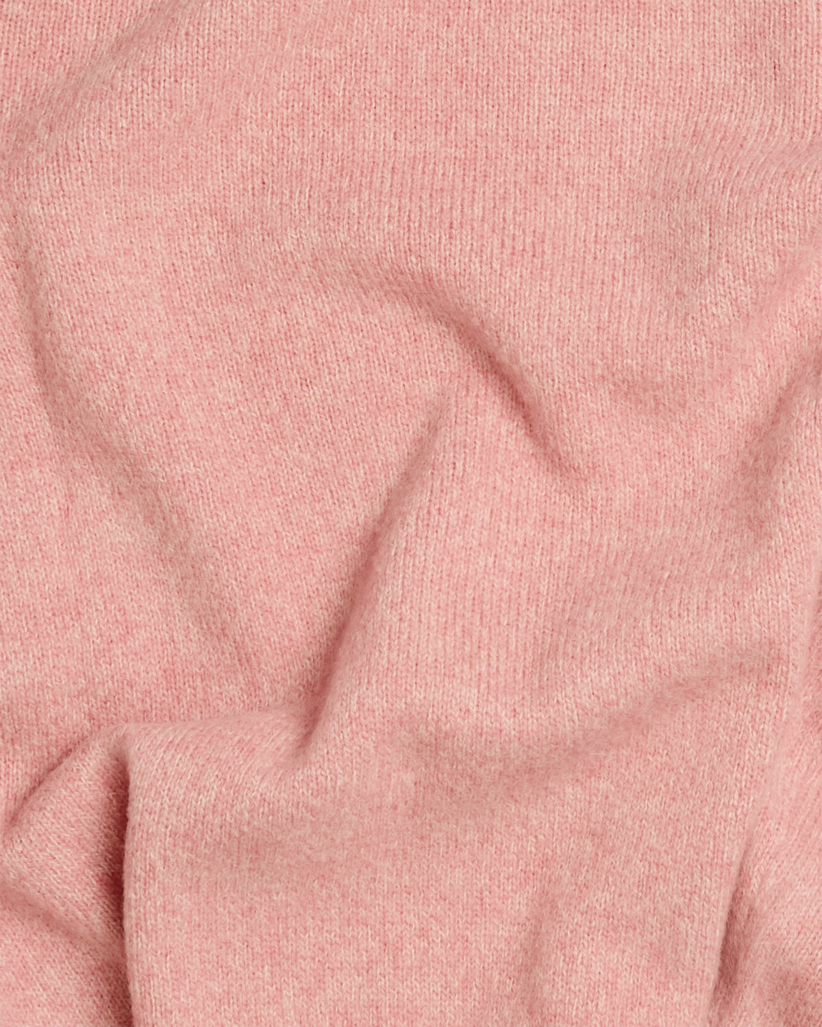 Light Pink Melange Brushed Shetland Knit Jumper