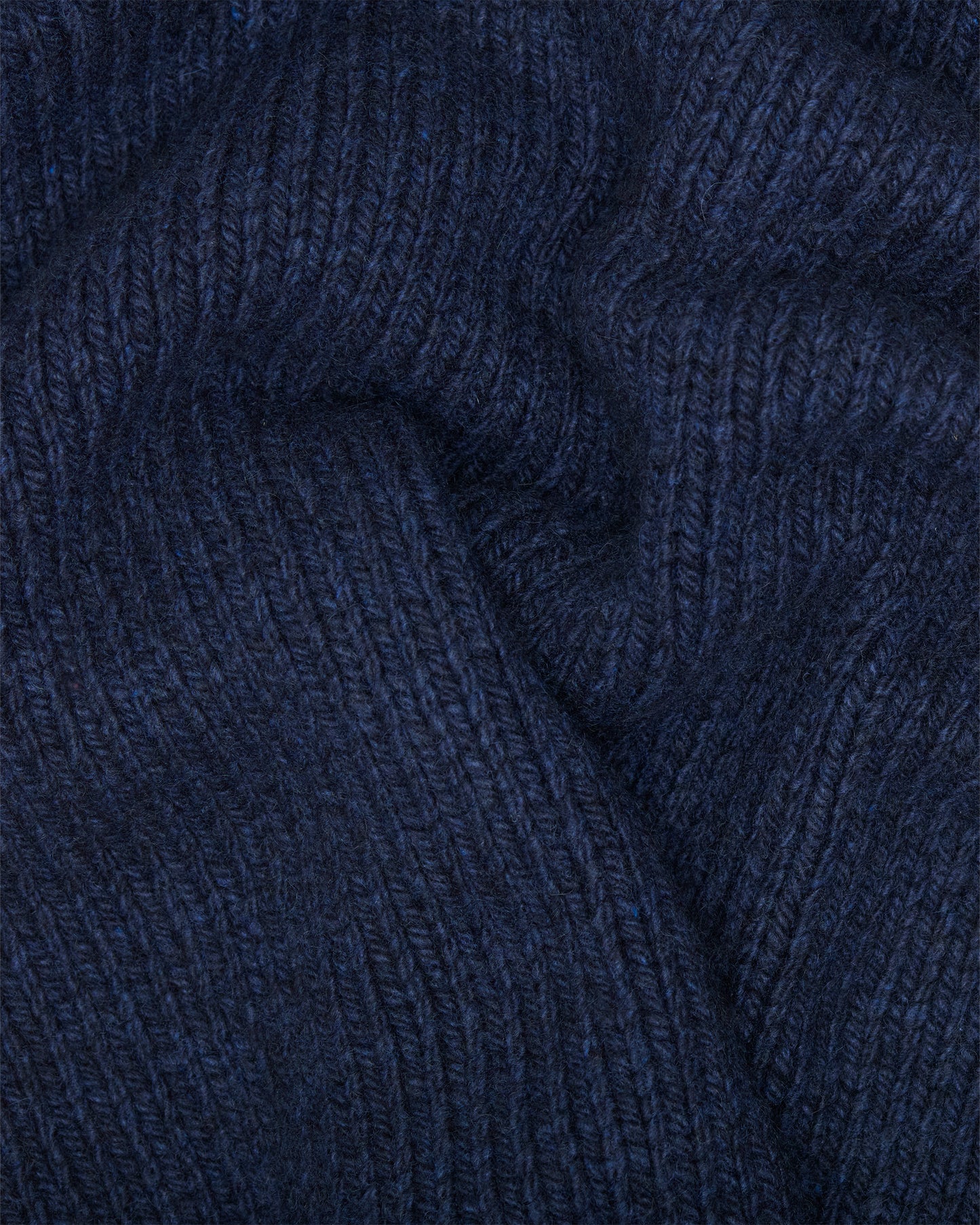Navy Cashmere Chunky Shetland Knit Jumper