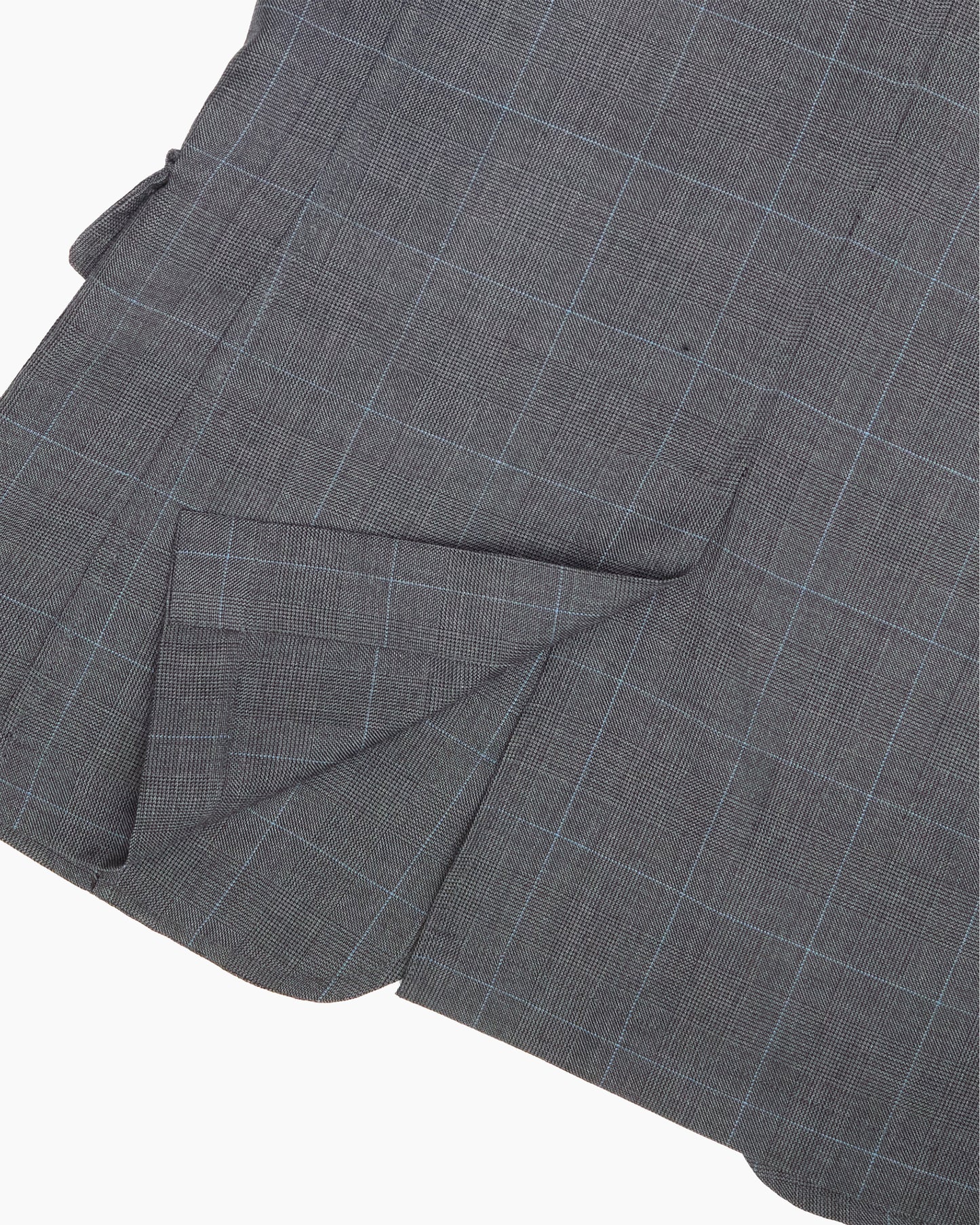 Grey Prince of Wales Wool Check Ivy Jacket