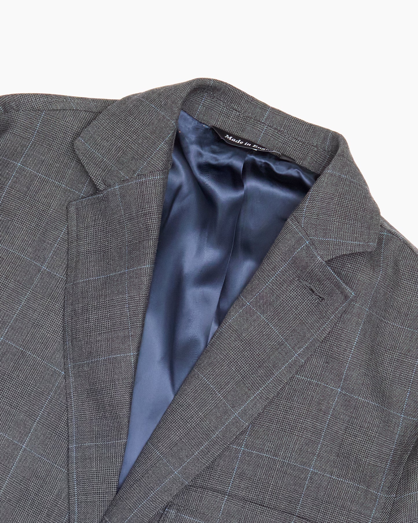Grey Prince of Wales Wool Check Ivy Jacket