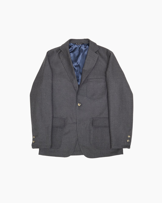 Grey Heavyweight Plain Wool Twill Ivy Jacket