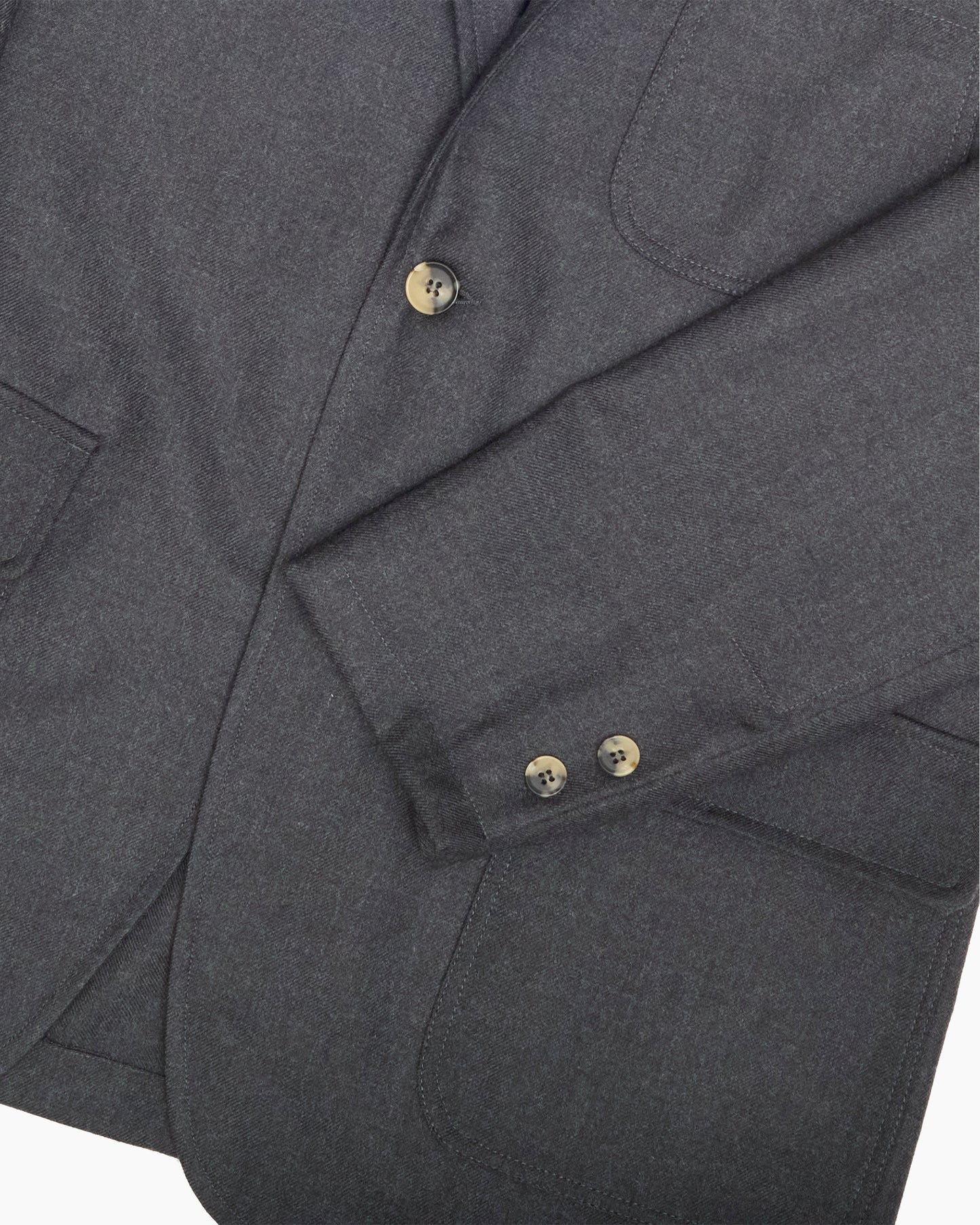 Grey Heavyweight Plain Wool Twill Ivy Jacket