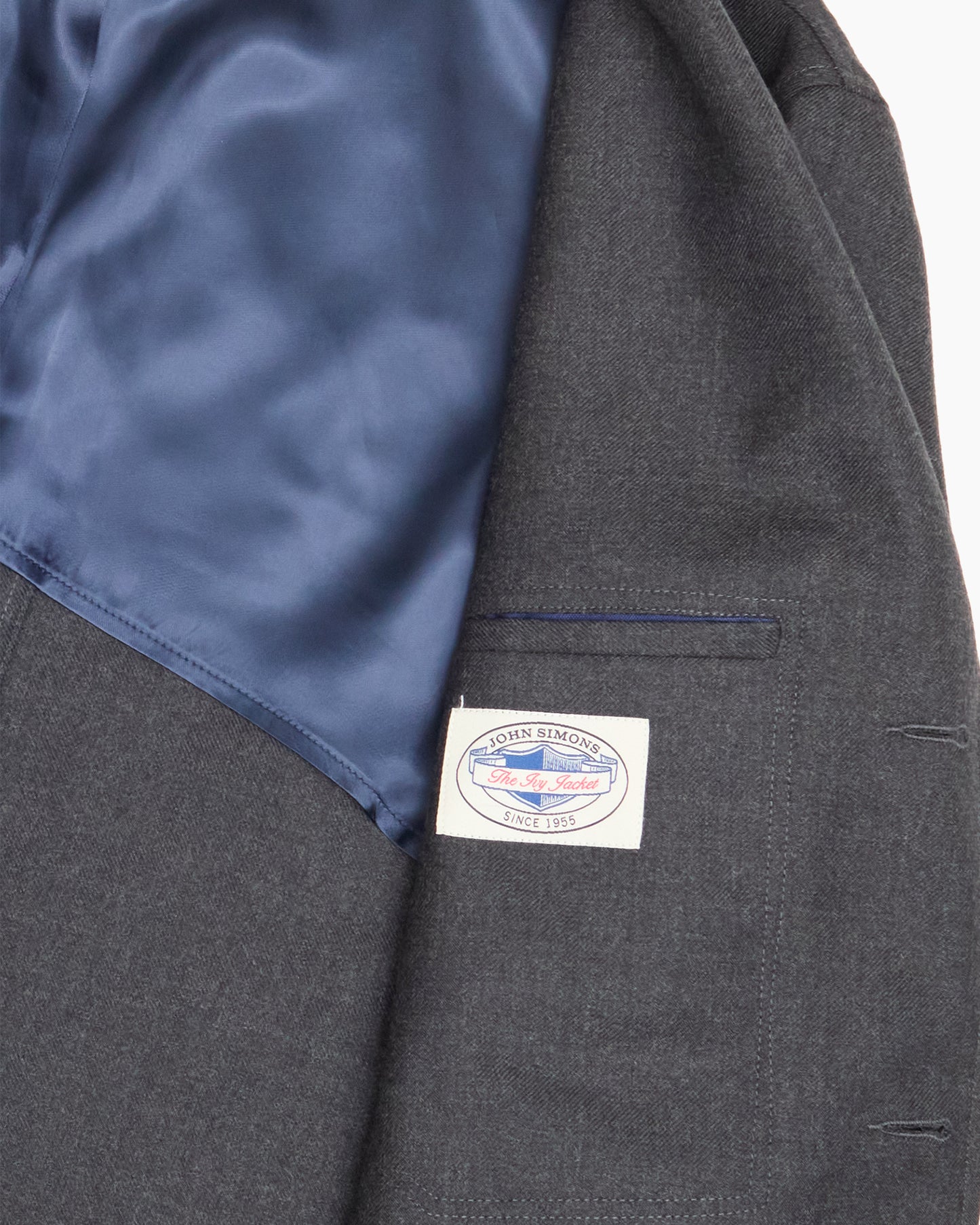 Grey Heavyweight Plain Wool Twill Ivy Jacket