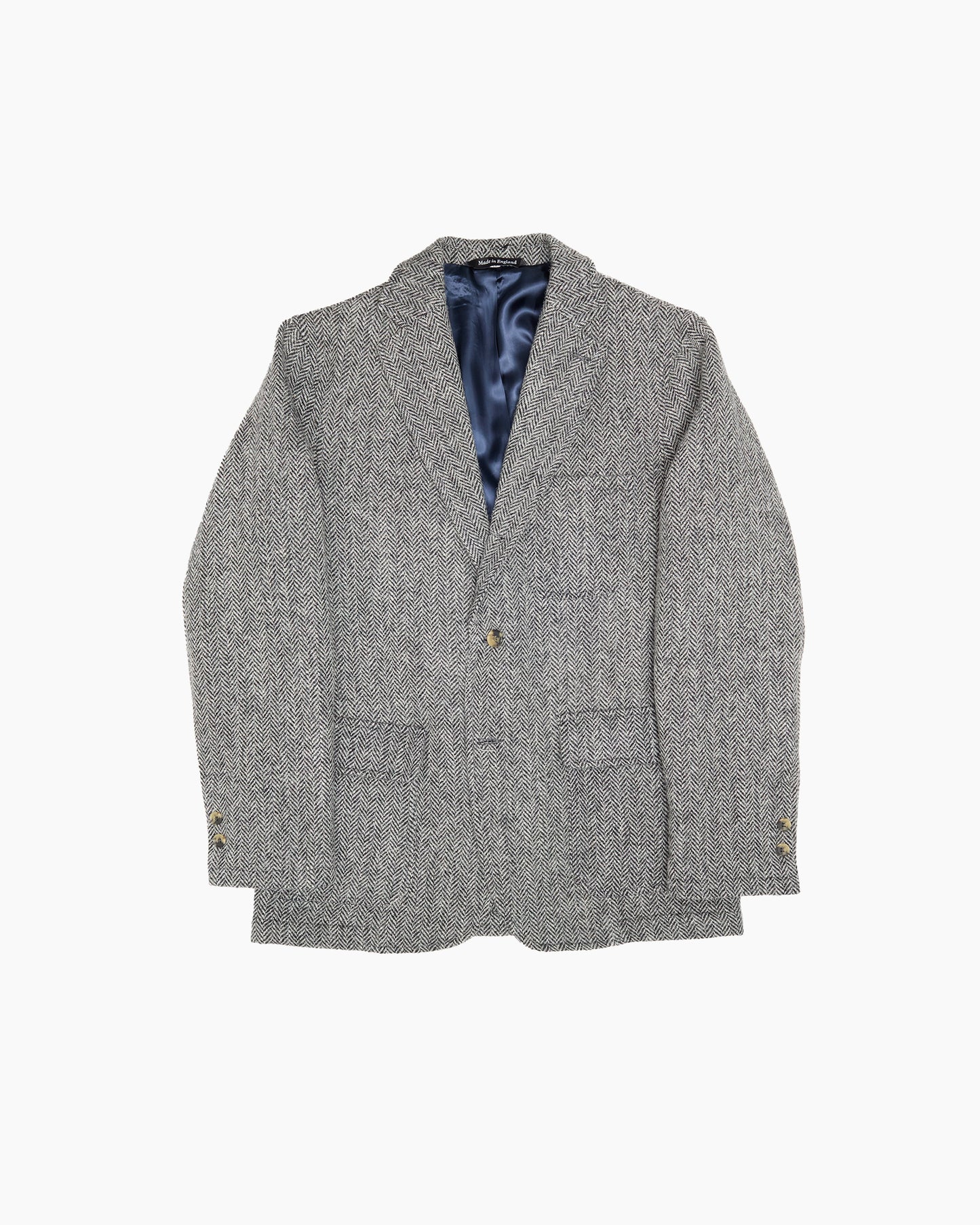 Grey Herringbone Heavyweight Harris Tweed Ivy Jacket
