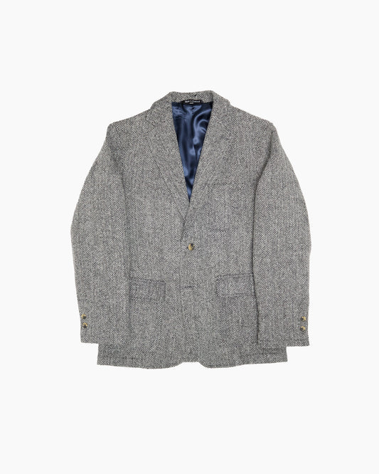 Grey Herringbone Heavyweight Harris Tweed Ivy Jacket